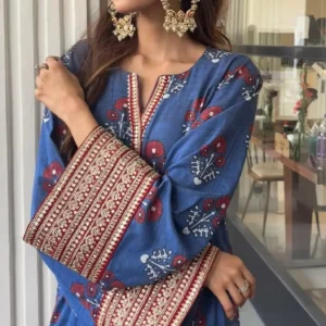 Blue buta print Farsi